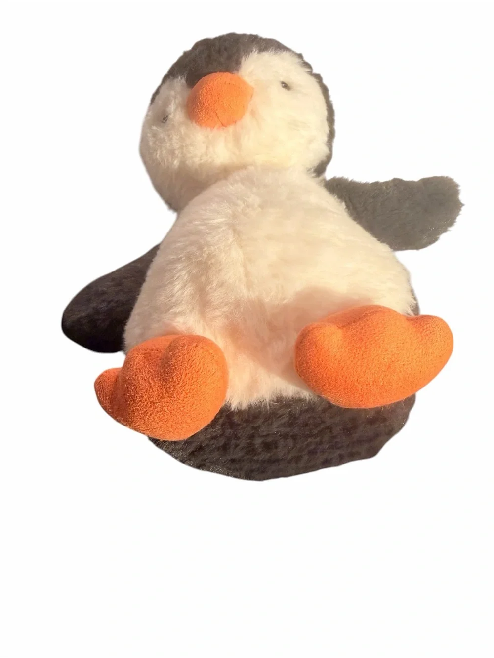 Jellycat Plush Penguin in Cream, Gray & Orange